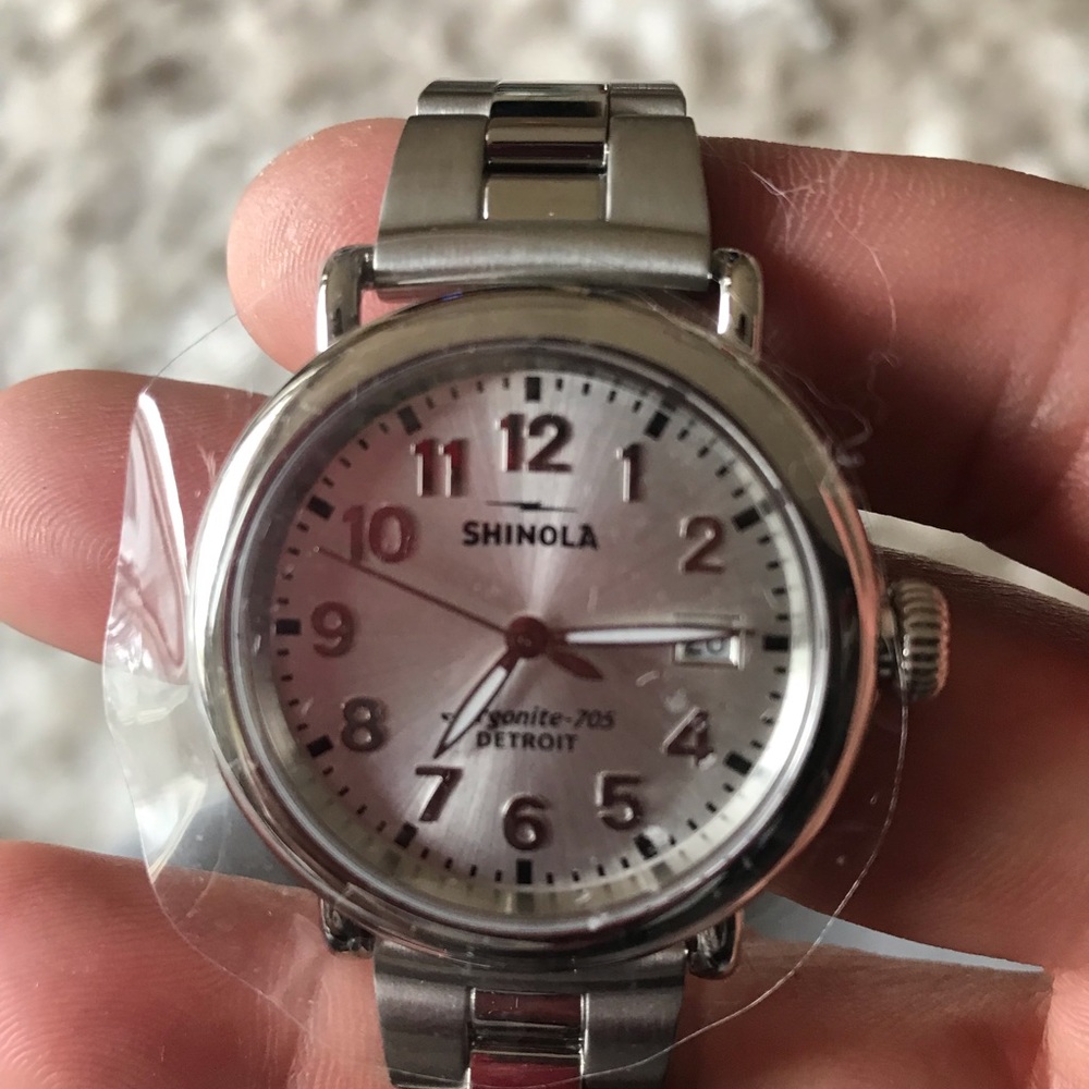 Shinola silver watch